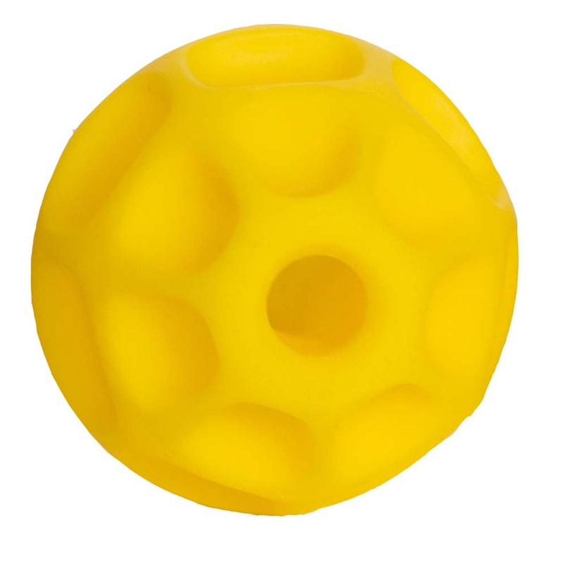 Starmark Treat Dispensing Tetraflex Dog Toy Yellow MD
