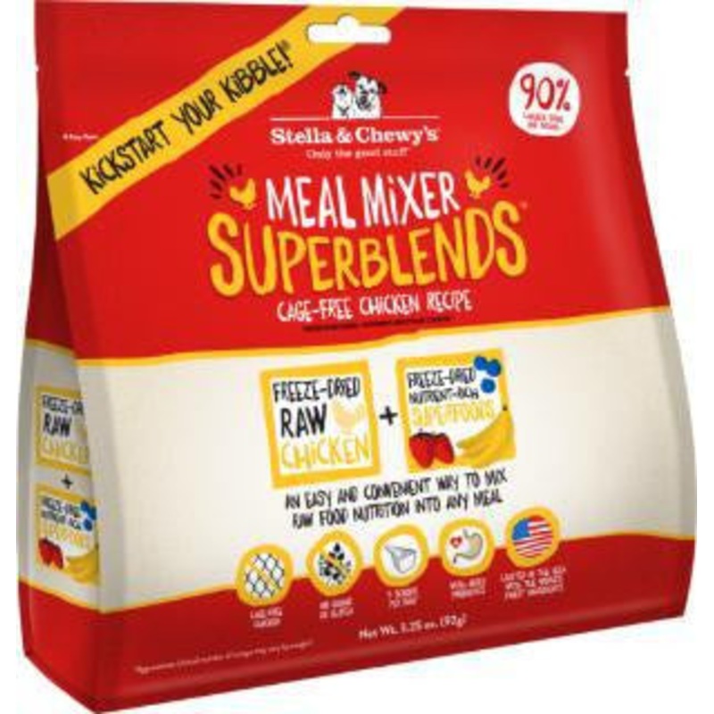Stella & Chewy's Meal Mixer Superblends Grain Free Chicken Recipe Freeze Dried Raw Dog Food Topper-3.25-oz-{L+1x}