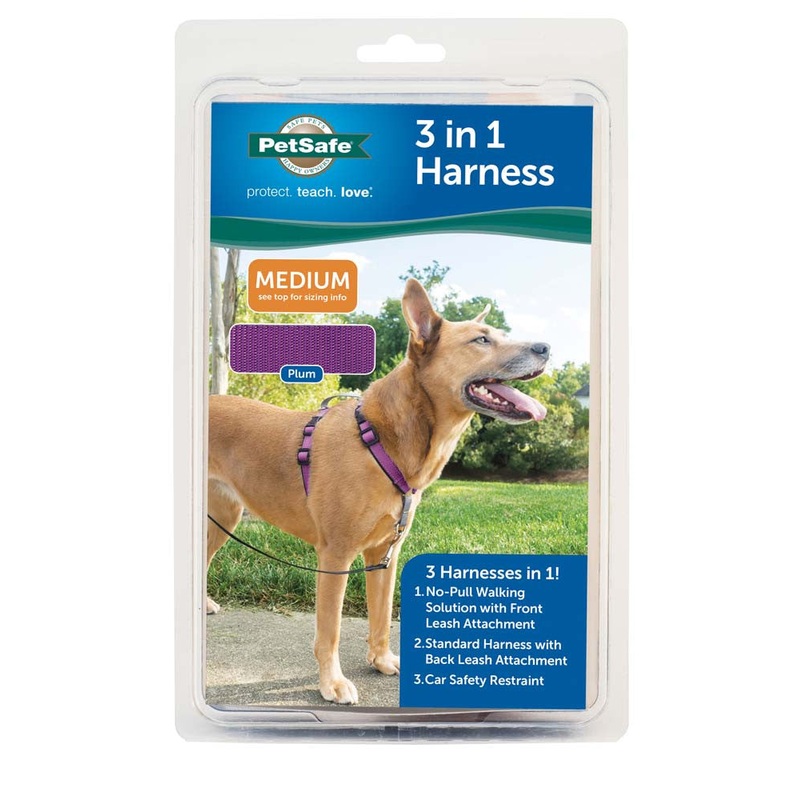 PetSafe 3in1 Dog Harness Plum MD