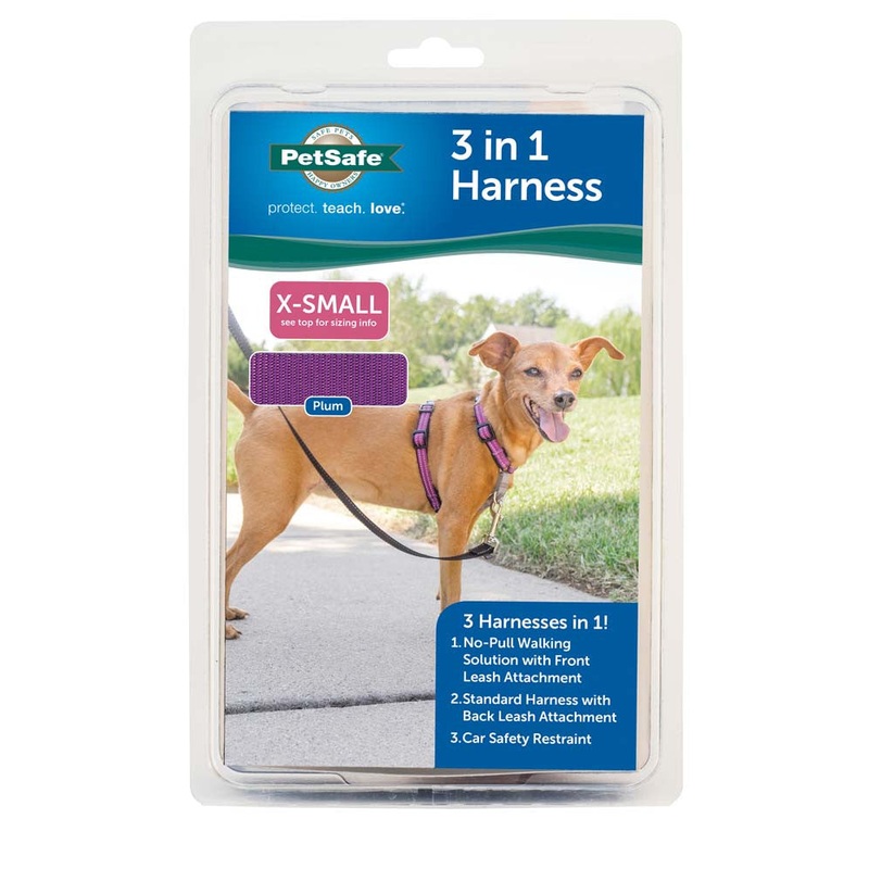 PetSafe 3in1 Dog Harness Plum XXS