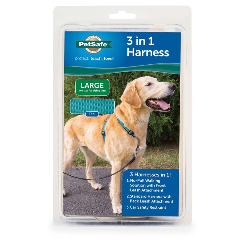 PetSafe 3in1 Dog Harness Teal LG