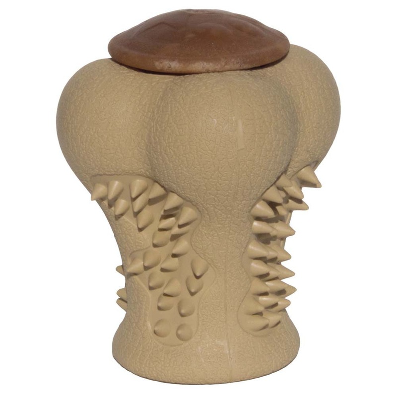 Starmark RubberTuff Dog Treat Bone Tan LG