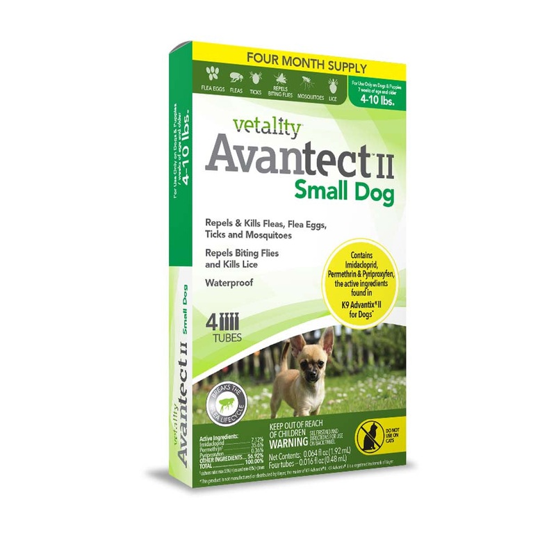 Vetality Avantect II Flea & Tick For Dogs 0.064 fl. oz 4 Count