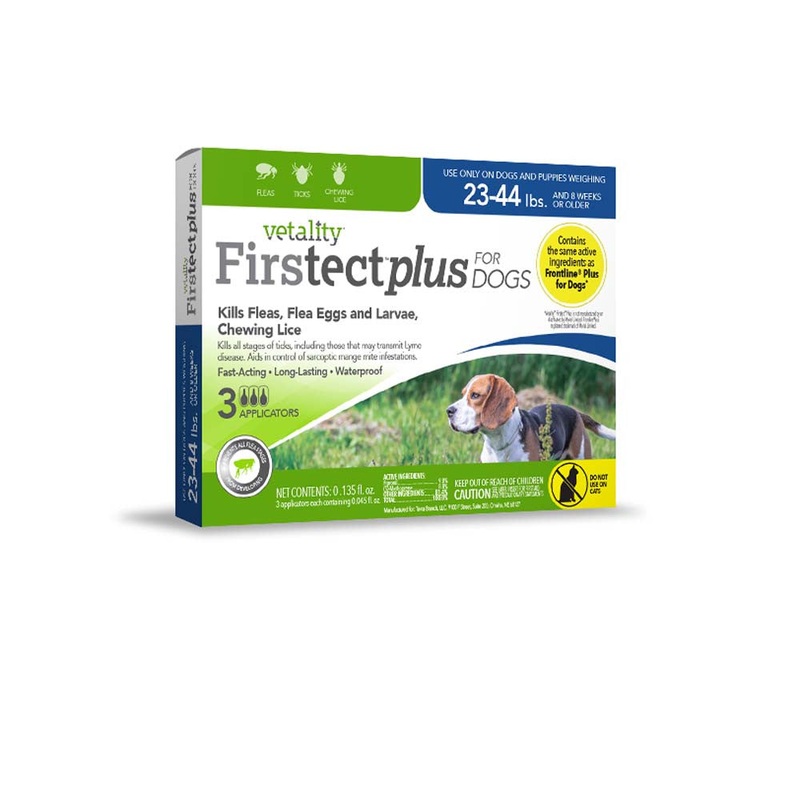 Vetality Firstect Plus Flea & Tick for Dogs 23-44lbs 3 Count