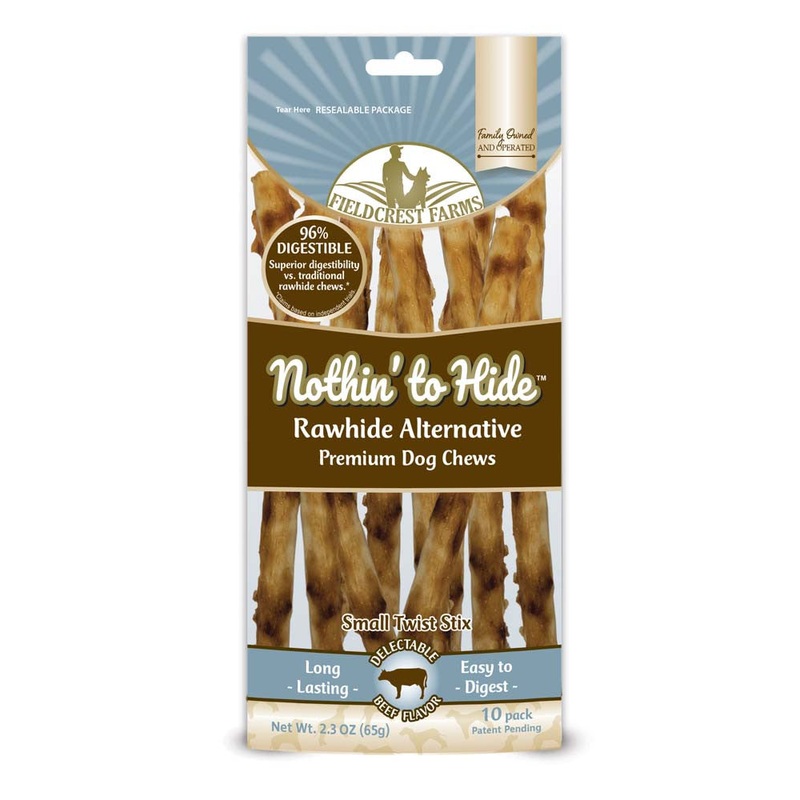 Fieldcrest Farms Nothin' To Hide Twist Stix Dog Treat Beef 10pk