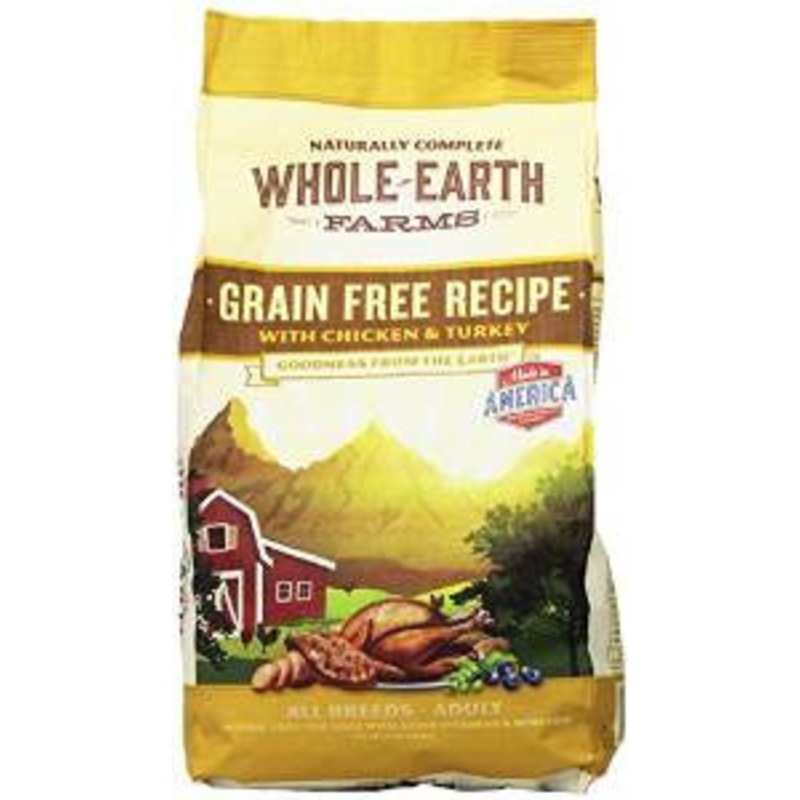 Merrick Whole Earth Farms Grain Free Recipe With Chicken And Turkey Dry Dog Food-4-lb-{L-1x}