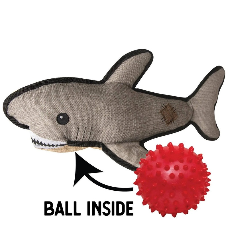 Saul the Shark with Rubber Spikey Ball 19"