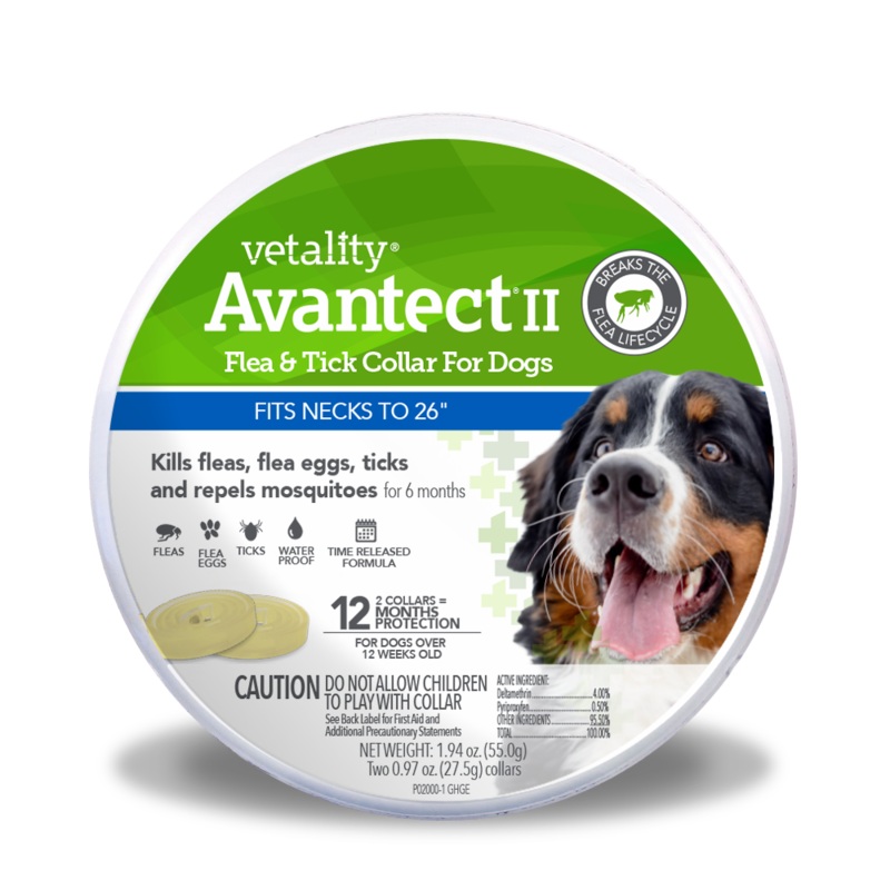 Vetality Avantect II Flea & Tick Collar for Dogs 26in 2ct