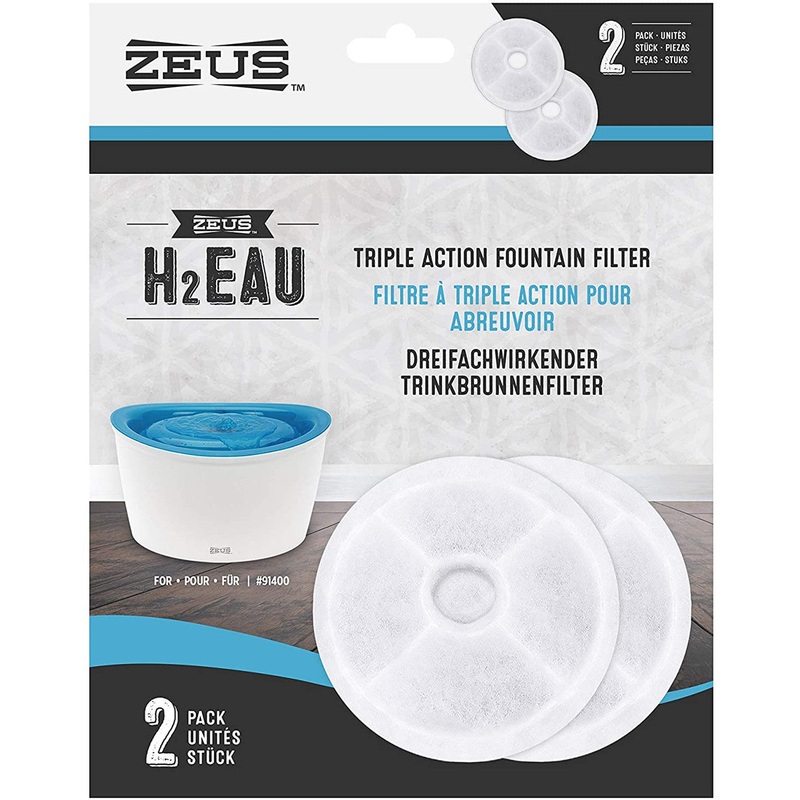 Zeus H2EAU Dog Fountain Filter, 2 pack(DD)
