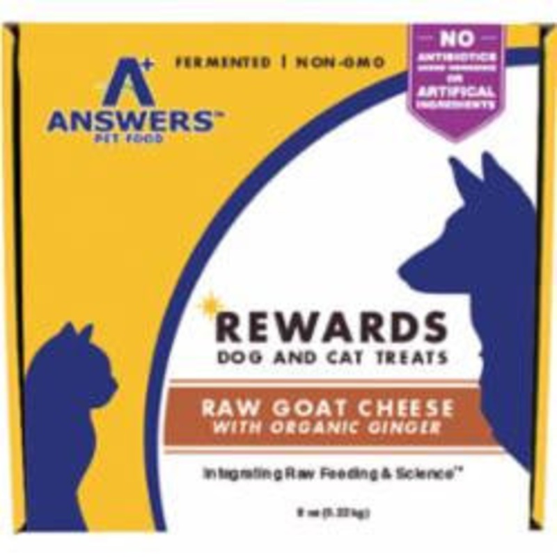 Answers Dog Cat Frozen Goat Cheeze & Ginger Treat 8oz {L-x} SD-5 {R}