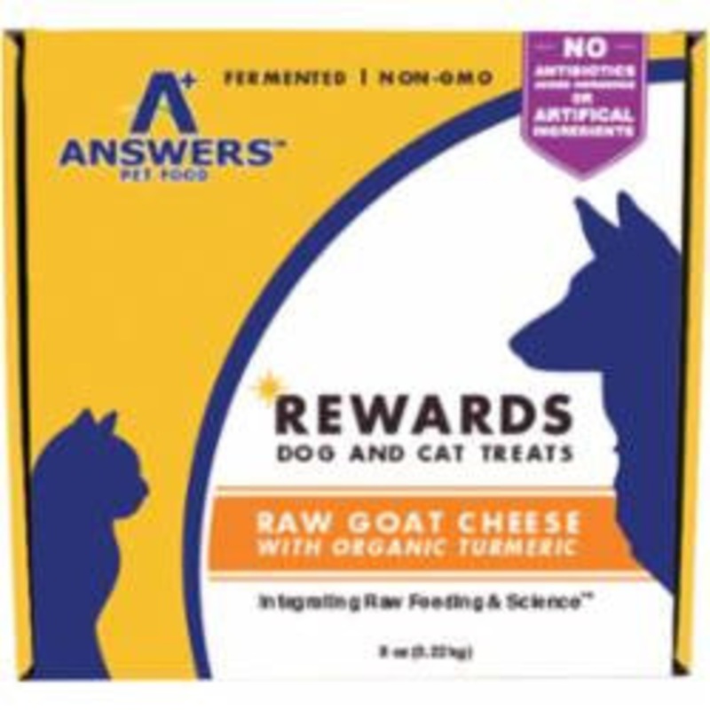 Answers Dog Cat Frozen Goat Cheeze & Turmeric Treat 8oz {L-x} SD-5