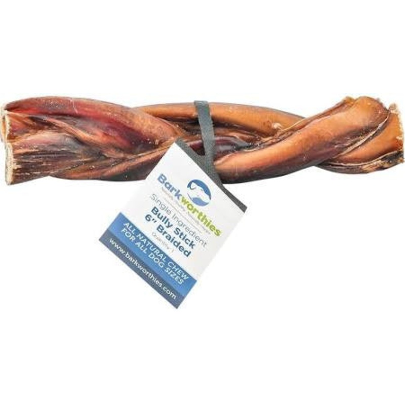 Barkworthies Dog Bully Braided 6in {L-ax} C= Box50