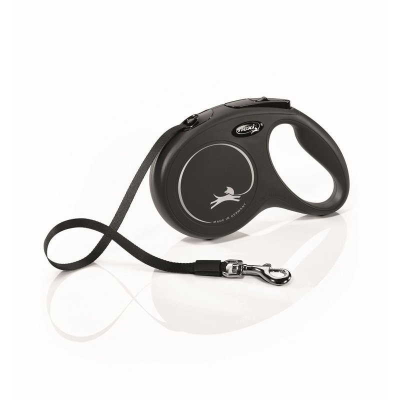 Flexi Flexi Classic Nylon Cord Dog Leash Black 16ft MD up to 55lb