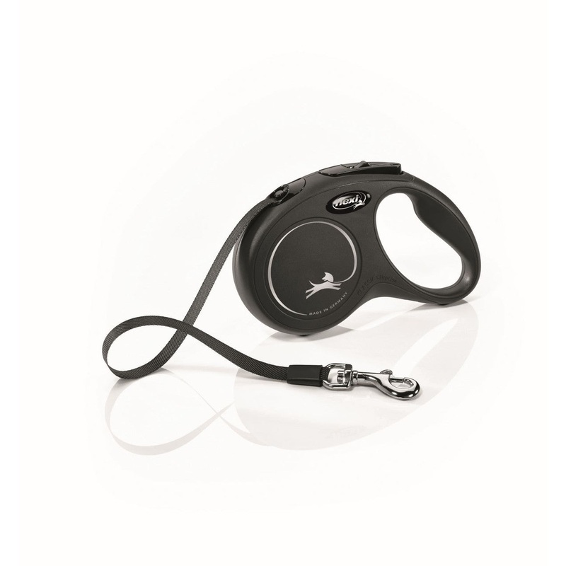 Flexi Flexi Classic Nylon Cord Dog Leash Black 16ft SM up to 33lb