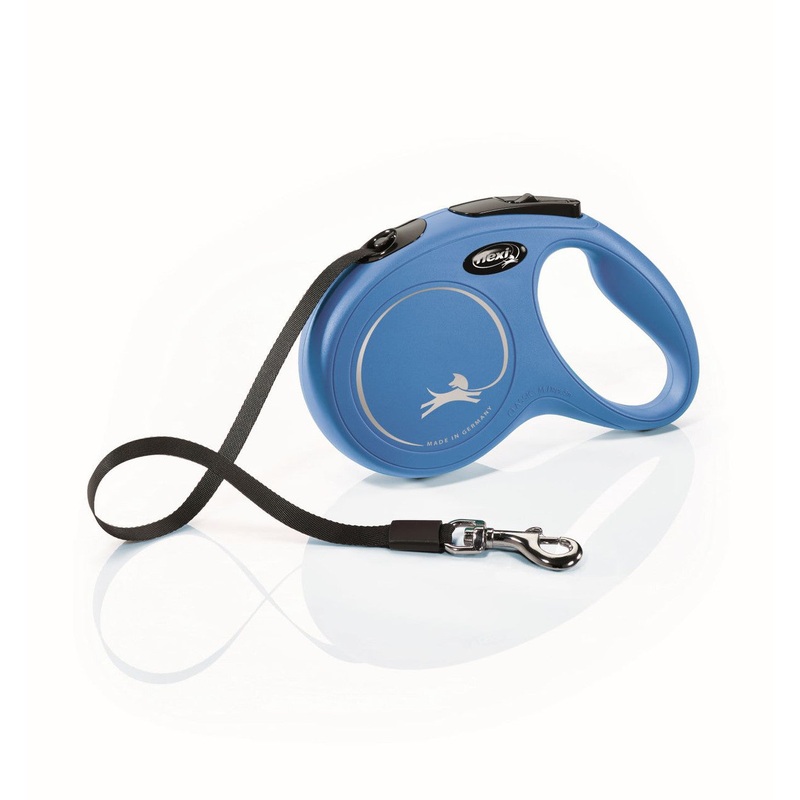 Flexi Flexi Classic Nylon Cord Dog Leash Blue 16ft MD up to 55lb
