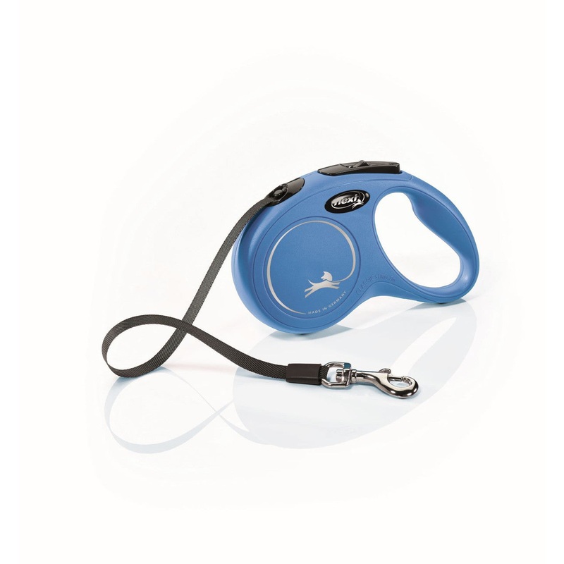 Flexi Flexi Classic Nylon Cord Dog Leash Blue 16ft SM up to 33lb