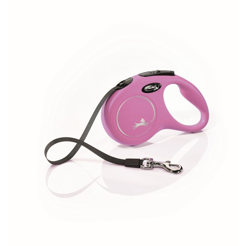 Flexi Flexi Classic Nylon Cord Dog Leash Pink 16ft SM up to 33lb