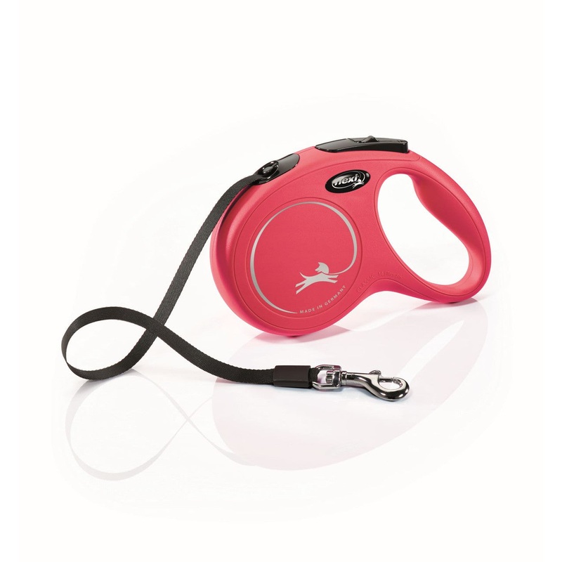 Flexi Flexi Classic Nylon Cord Dog Leash Red 16ft MD up to 55lb