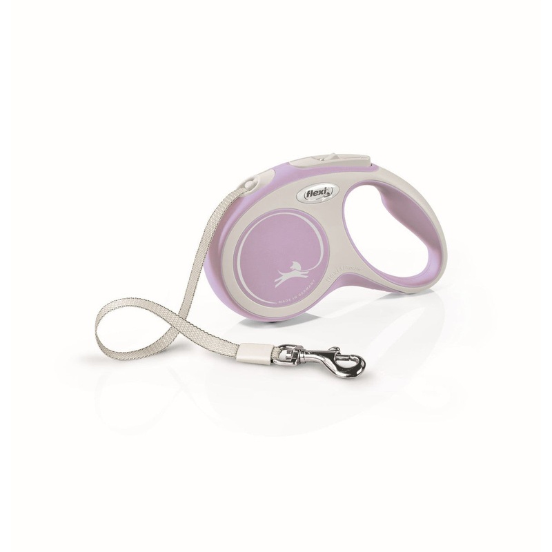 Flexi New Comfort Retractable Tape Dog Leash Pink 16ft SM up to 33lb