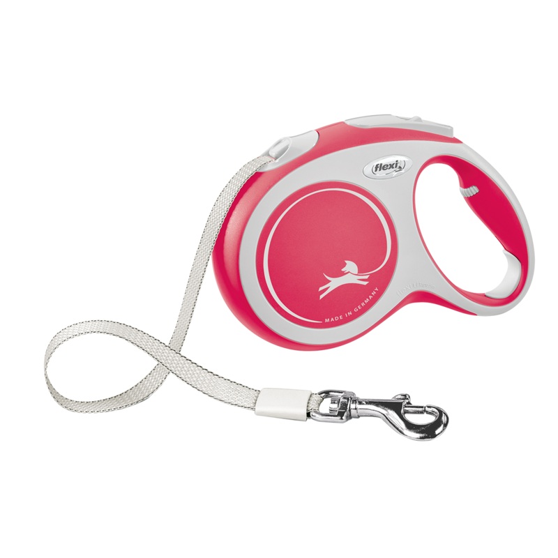 Flexi New Comfort Retractable Tape Dog Leash Red 16ft LG up to 132lb