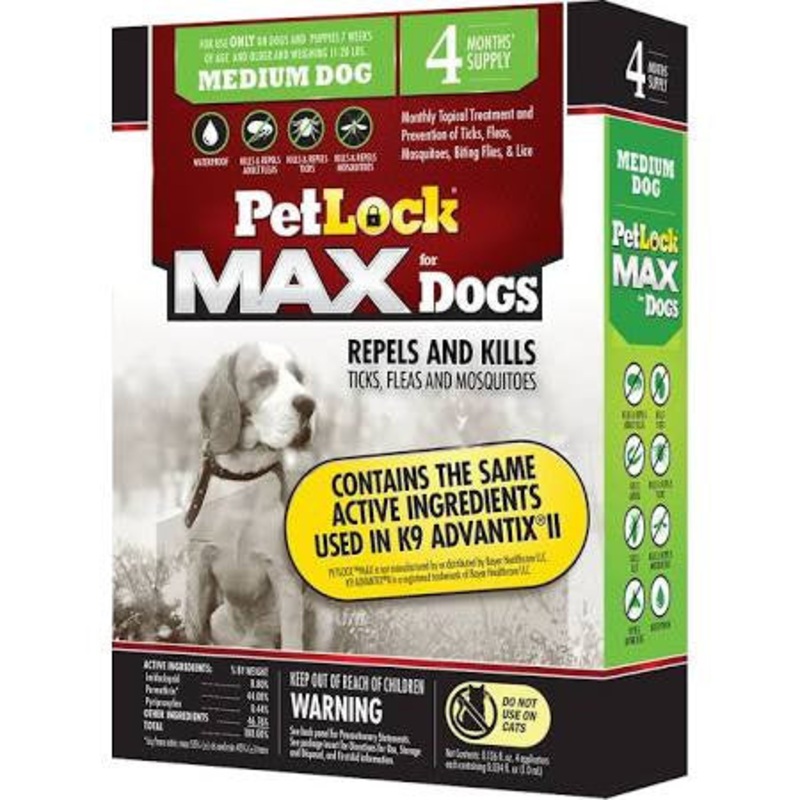 PetLock Max Medium Dog 4ct {L+1} 183034