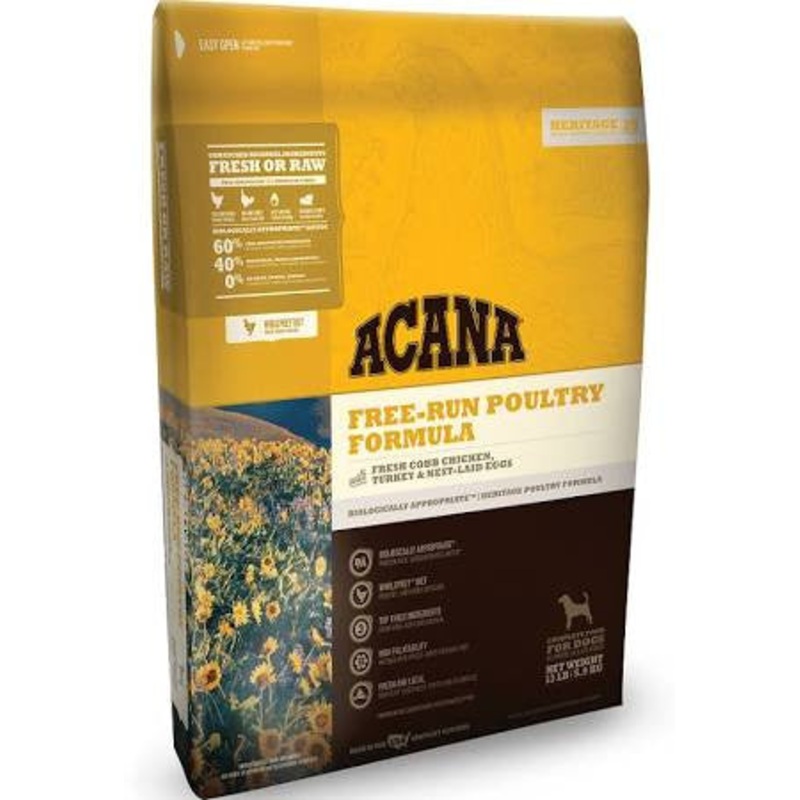 Acana Heritage Free Run Poultry Formula Grain Free Dry Dog Food-13-lb-{L+x}