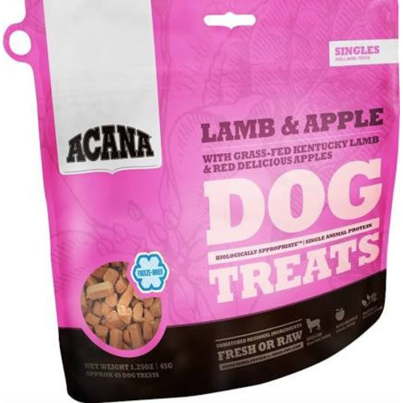 Acana Singles Grain Free Limited Ingredient Diet Lamb And Apple Formula Dog Treats-1.25-oz-{L+x}