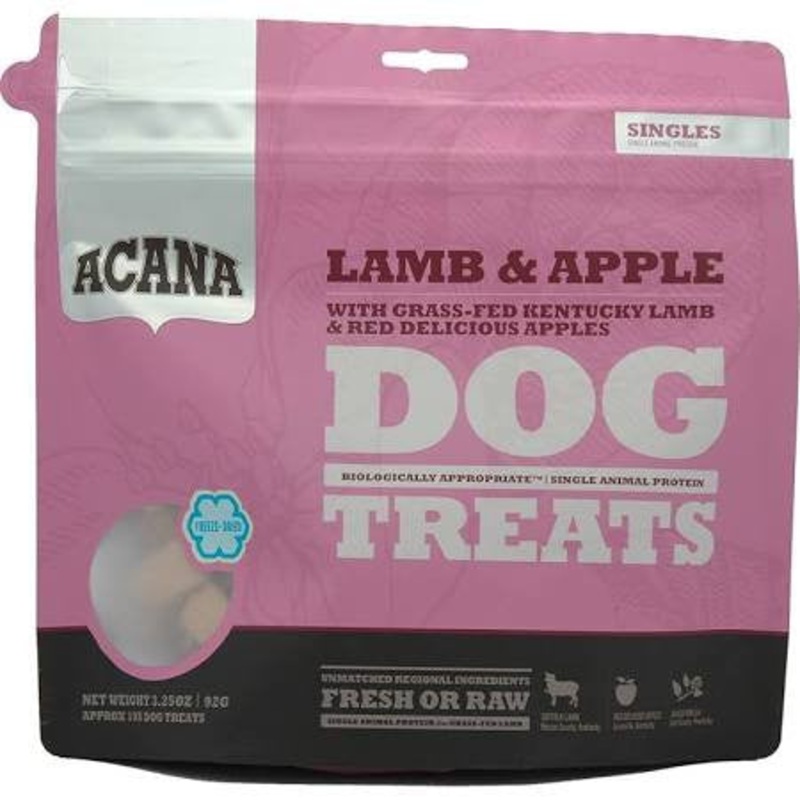 Acana Singles Grain Free Limited Ingredient Diet Lamb And Apple Formula Dog Treats-3.25-oz-{L+x}