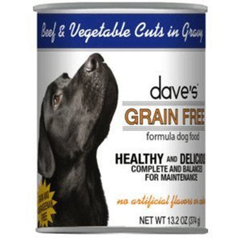 Dave's Dog Grain Free Beef & Vegetable In Gravy 13.2oz {L+x} C=12