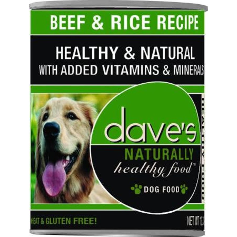 Dave's Naturally Healthy Beef And Rice Canned Dog Food-13-oz, Case Of 12-{L+x}