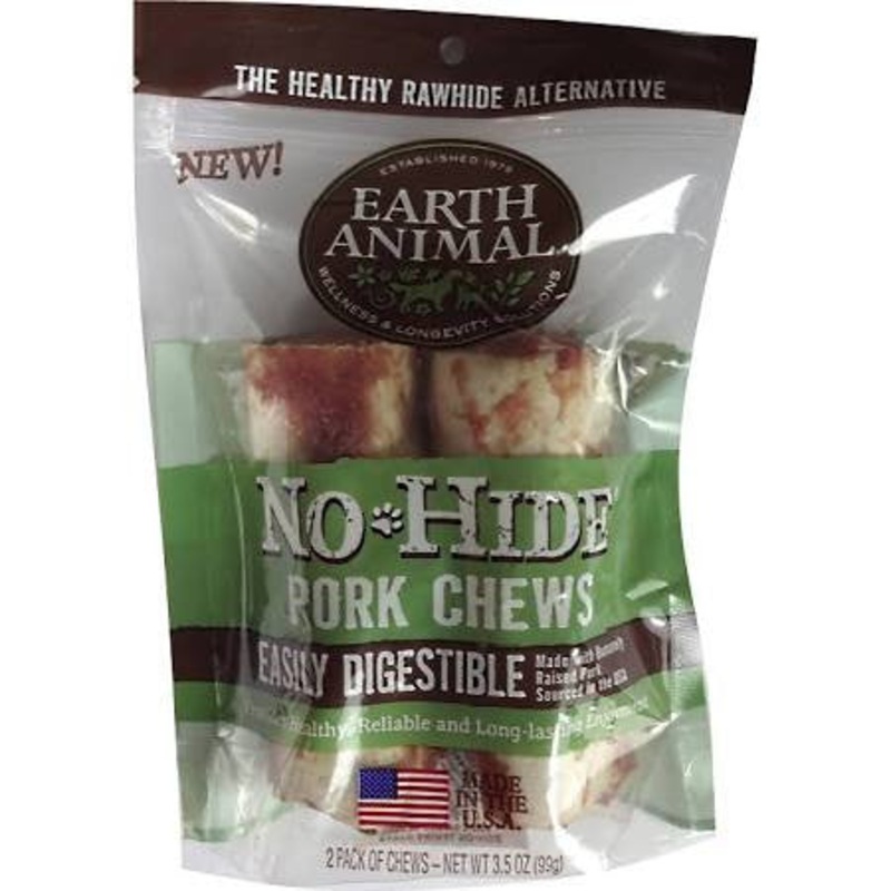 Earth Animal Dog No Hide Pork 4 Inches 2 Pack {L-x}
