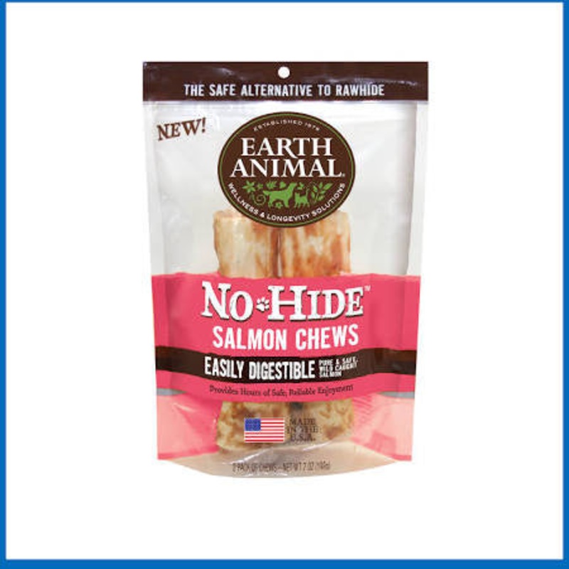 Earth Animal Dog No Hide Salmon 7in 2pk {L-x}
