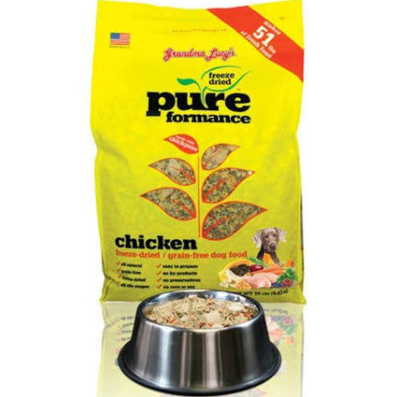 Grandma Lucy's Pureformance Chicken And Chickpea Freeze Dried Grain Free Dog Food-3-lb, Makes 14 Lbs Of Food-{L-tx}