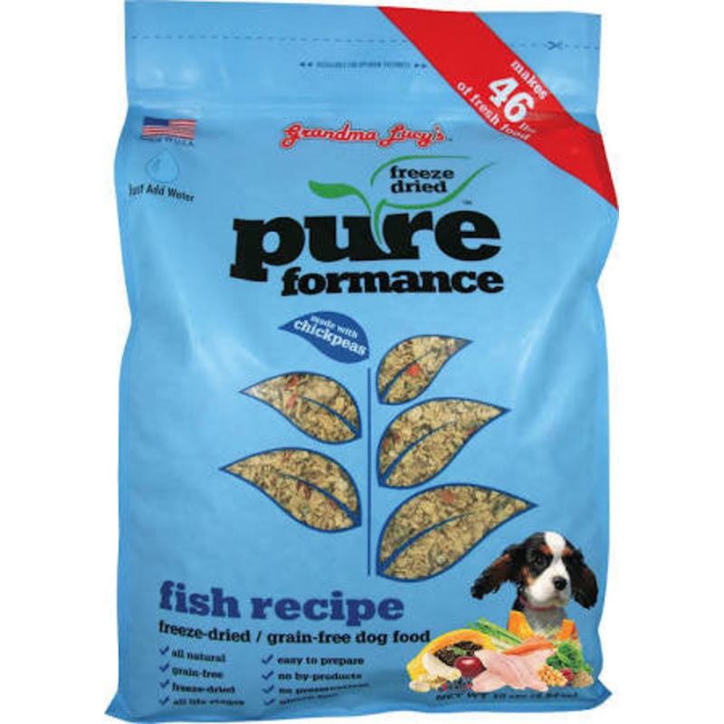 Grandma Lucy's Pureformance Fish Recipe Freeze Dried Grain Free Dog Food-10-lb, Makes 46 Lbs Of Food-{L+x}