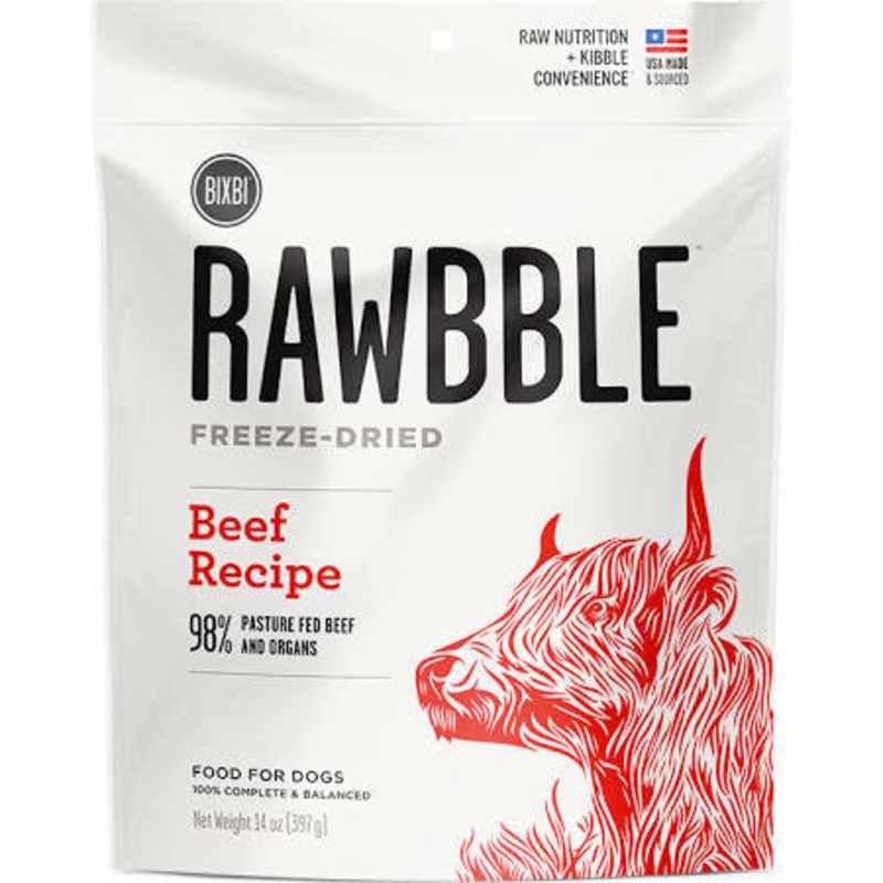 Bixbi Rawbble Dog Freeze Dried Beef 14oz {L+x}