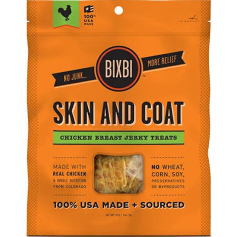 Bixbi Skin And Coat Chicken Breast Jerky Dog Treats-15-oz-{L+x}