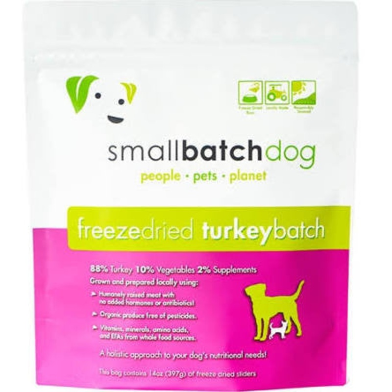 Small Batch Dog Freeze Dried Turkey Sliders 14oz {L+x}