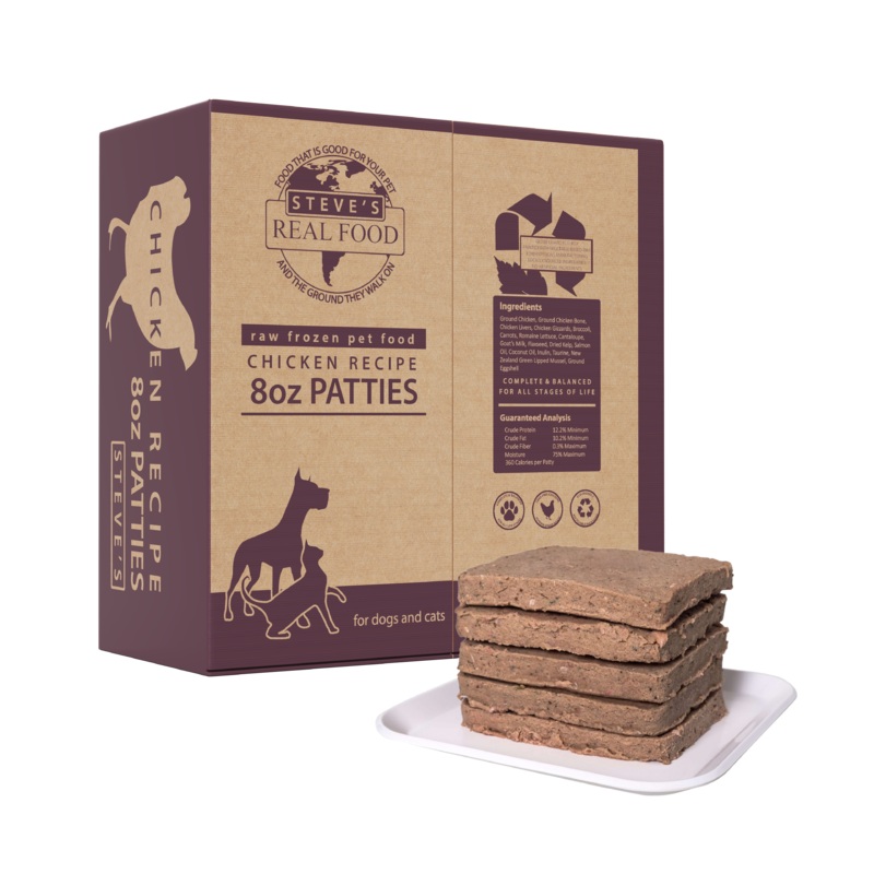 Steve's Real Food Dog-cat Frozen Chicken Patties 14lb !{L-x} SD-5