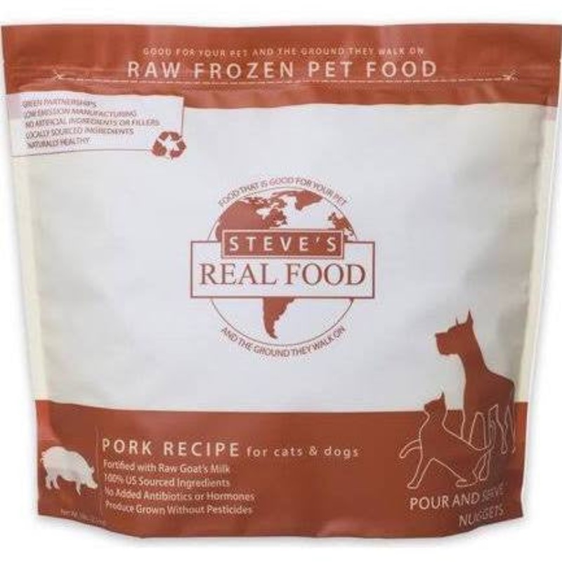 Steve's Real Food Dog-cat Frozen Pork Nuggets 5lb !{L-x} SD-5