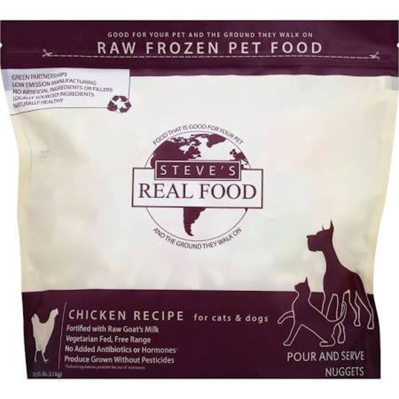 Steve's Real Food Dog Frozen Chicken Nuggets 5lb !{L-x} SD-5