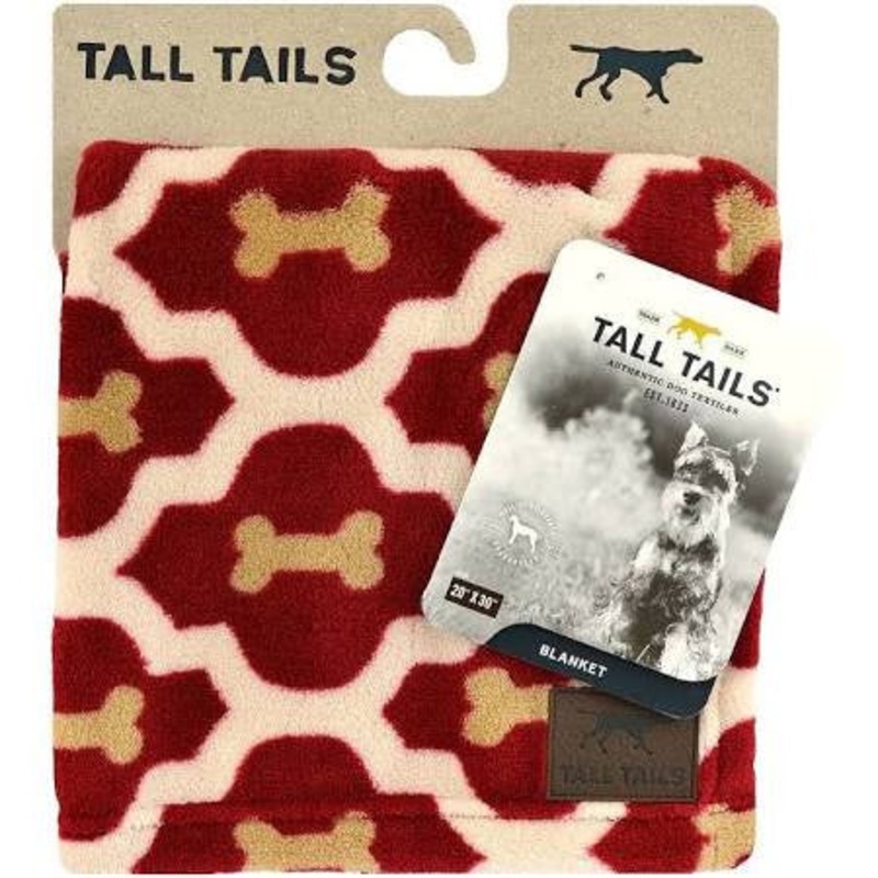 Tall Tails Dog Blanket Red Bone 20x30 {L-x}
