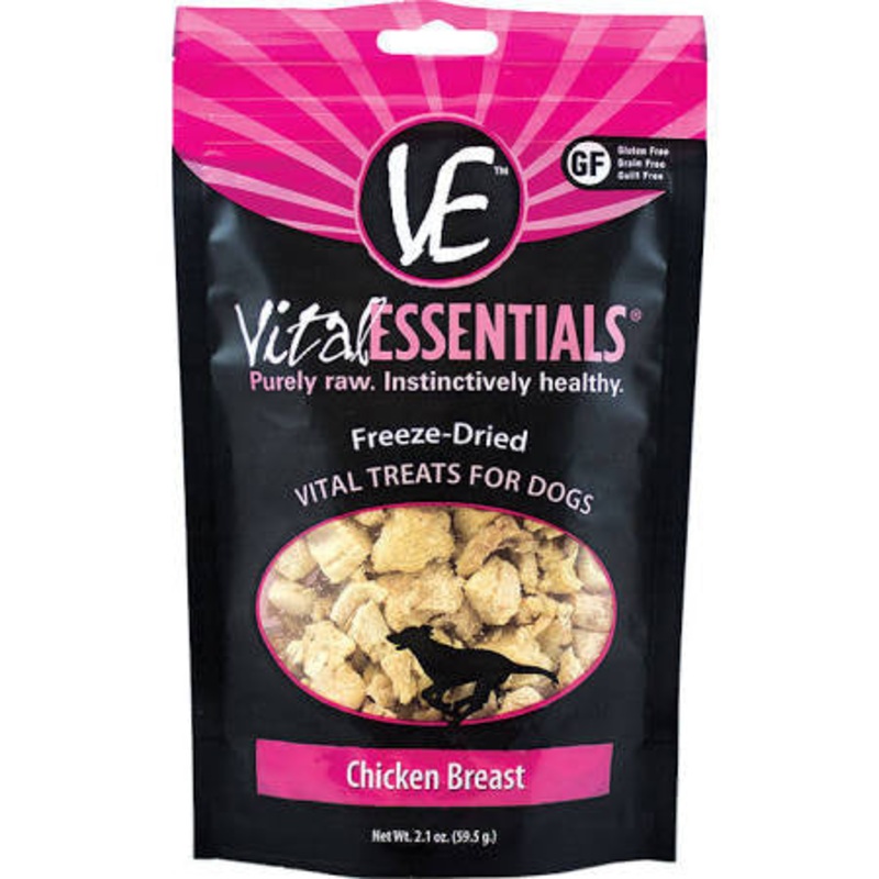 Vital Essentials Freeze-Dried Chicken Breast Dog Treats  2.1 oz