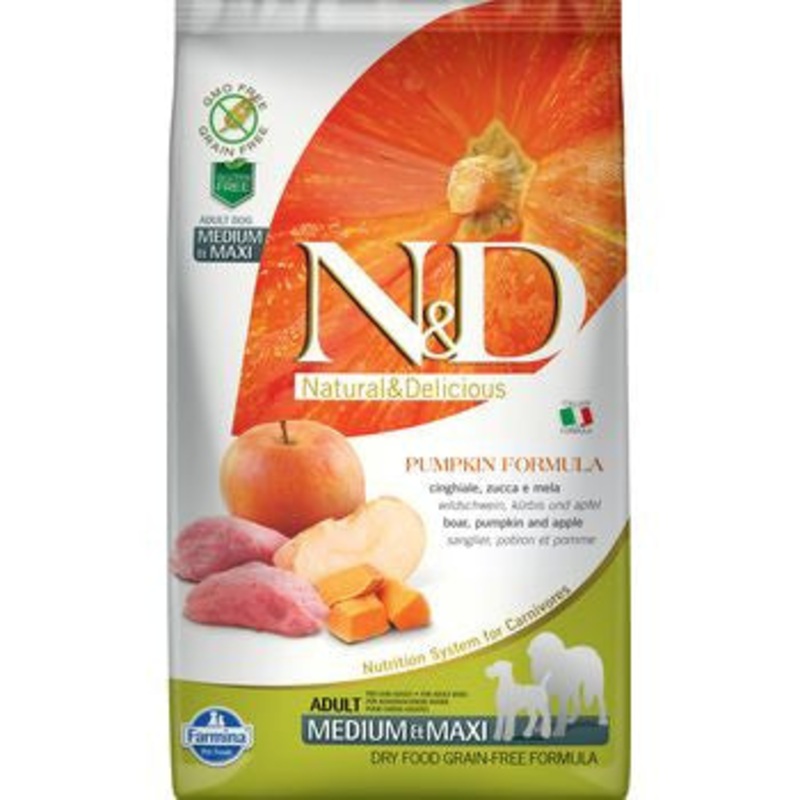 Farmina N&d Grain-free Pumpkin Boar & Apple Adult Dog Medium & Max5.5lb {L+1x+}}