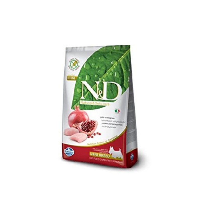 Farmina N&d Natural And Delicious Grain Free Mini Adult Chicken & Pomegranate Dry Dog Food-15.4-lb-{L+1x}