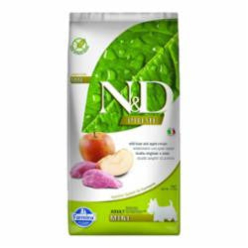 Farmina N&d Natural And Delicious Grain Free Mini Adult Wild Boar & Apple Dry Dog Food-15.4-lb-{L+1x}