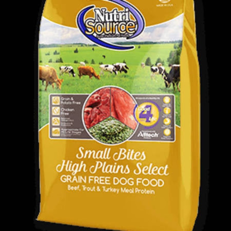 Tuffy Nutrisource Grain Free High Plains Select Small Bites Dry Dog Food-15-lb-{L+1x}
