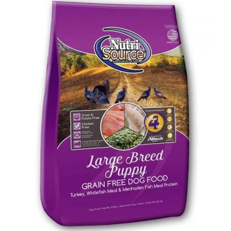 Tuffy Nutrisource Grain Free Large Breed Puppy Recipe Dry Dog Food-5-lb-{L+1x}