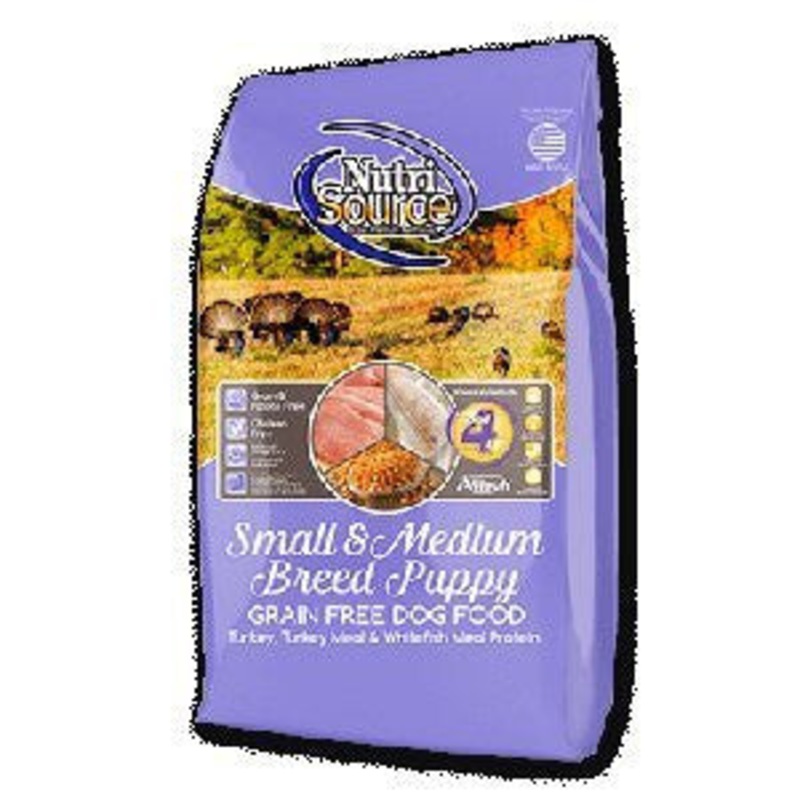 Tuffy Nutrisource Grain Free Small And Medium Breed Puppy Recipe Dry Dog Food-5-lb-{L+1x}