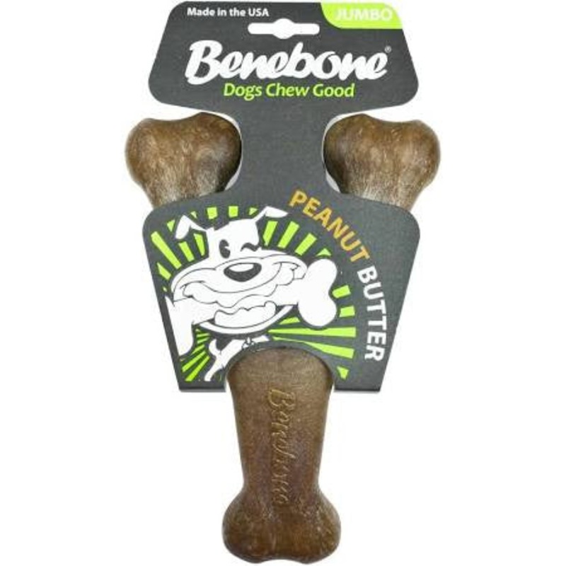 Benebone Dog Wishbone Chew Peanut Butter Jumbo {L+x}