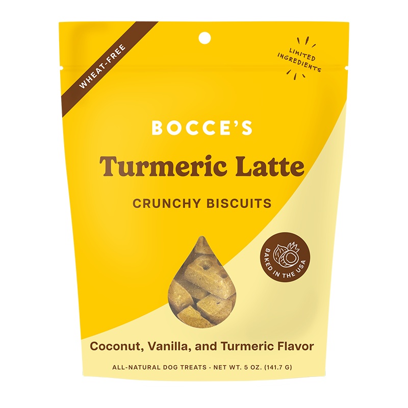 Bocces Dog Biscuit Tumeric Latte 5oz {L+x}